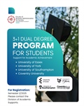 3+1 Dual Degree Program  with leading universities in the United Kingdom