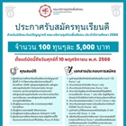 ข่าวประชาสัมพันธ์การรับสมัครทุนการศึกษาของนิสิตคณะบริหารธุรกิจเพื่อสังคม