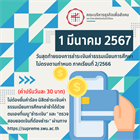 วันที่ 1 มีนาคม 2567 วันสุดท้ายของการชำระค่าธรรมเนียมการศึกษา ไม่ตรงตามกำหนด ภาคเรียนที่ 2/2566